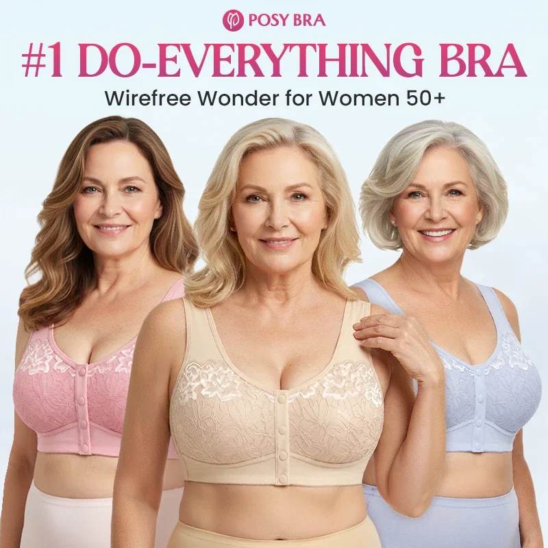 Vesnacharm Bra - Front Closure Breathable Cotton Lifting Bra for Seniors